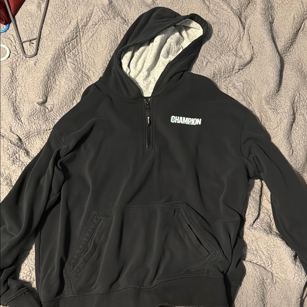 Champion Black Half-Zip Hoodie